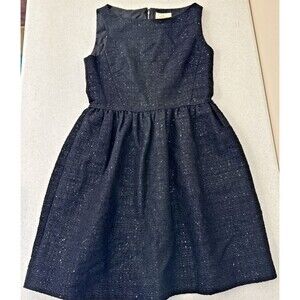 Kate Spade DELLA Dress All That Glitters Black Size 8 With Back Zipper Pockets